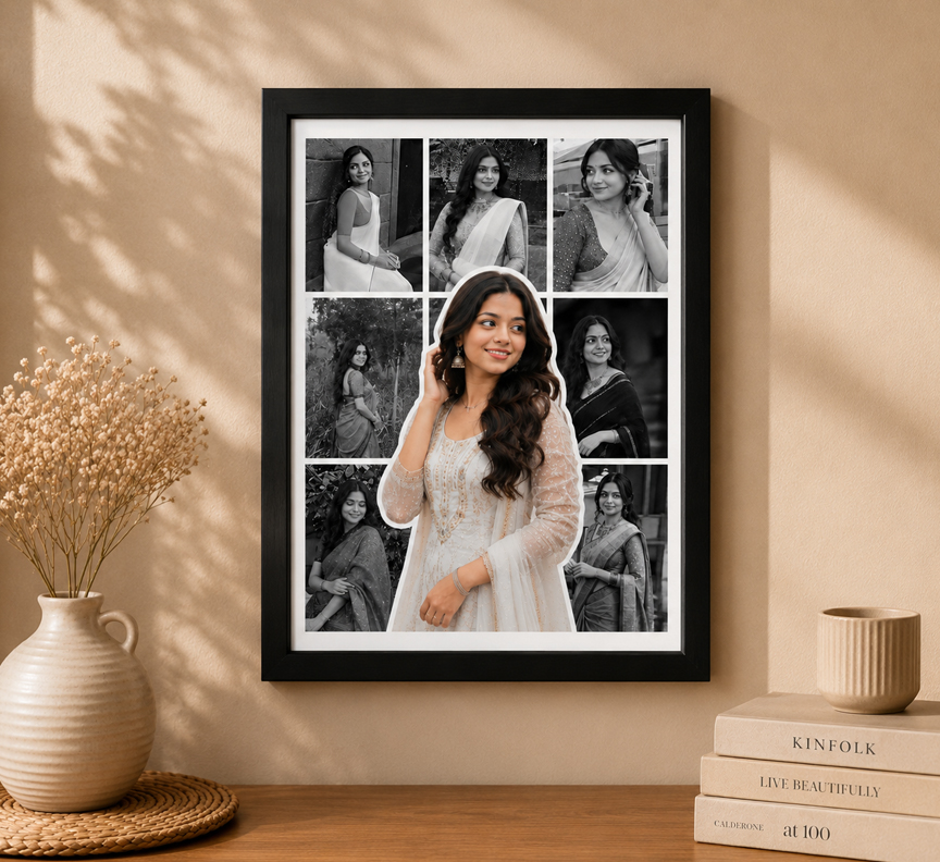 Personalised 8-Photo Portrait Collage Frame